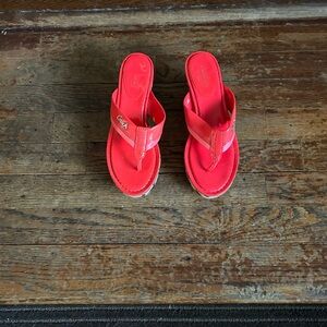 Coach Bright Red Women's Sandals